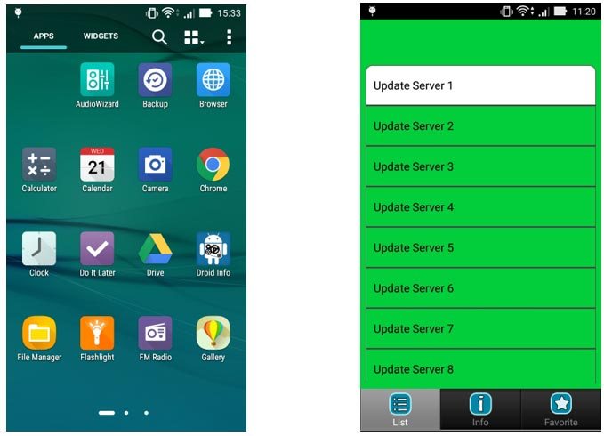 Aplikacje po sortowaniu