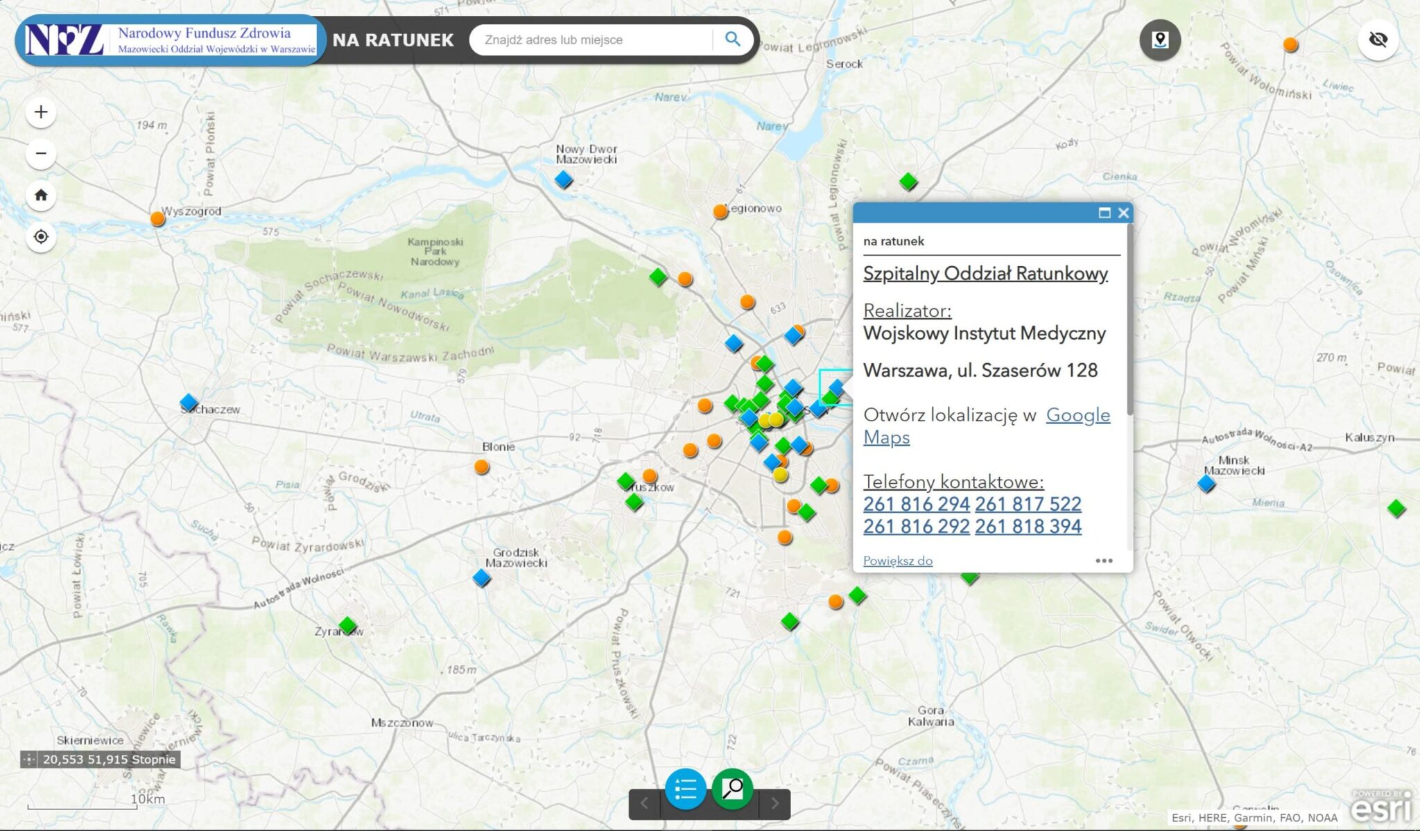 Na ratunek mazowsze aplikacja nfz
