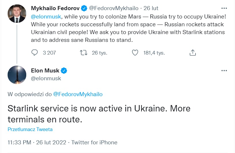 Wicepremier ukrainy, elon musk