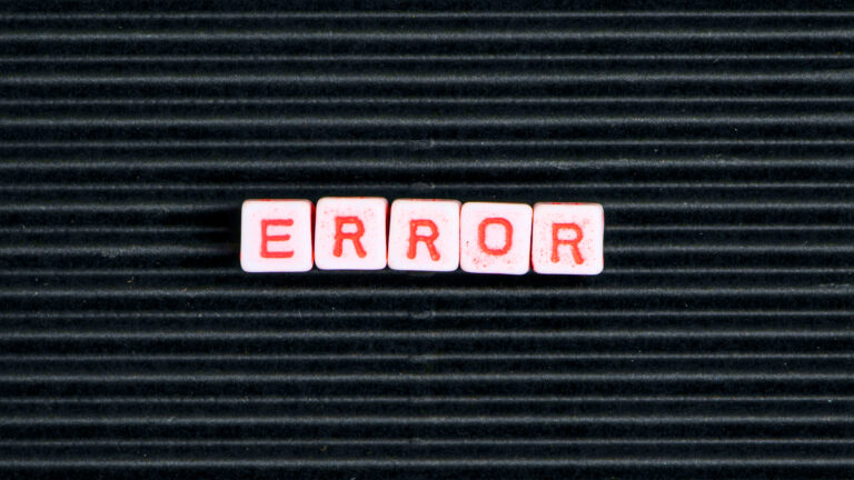 Error, fail